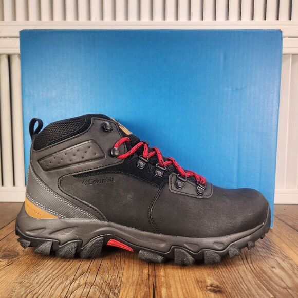 Columbia Newton Ridge Plus II Waterproof Mens Sz 9.5 Black Shark Hiking Boots - Picture 1 of 11